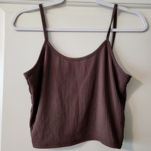 Source Unknown Ribbed Camisole in Deep Brown